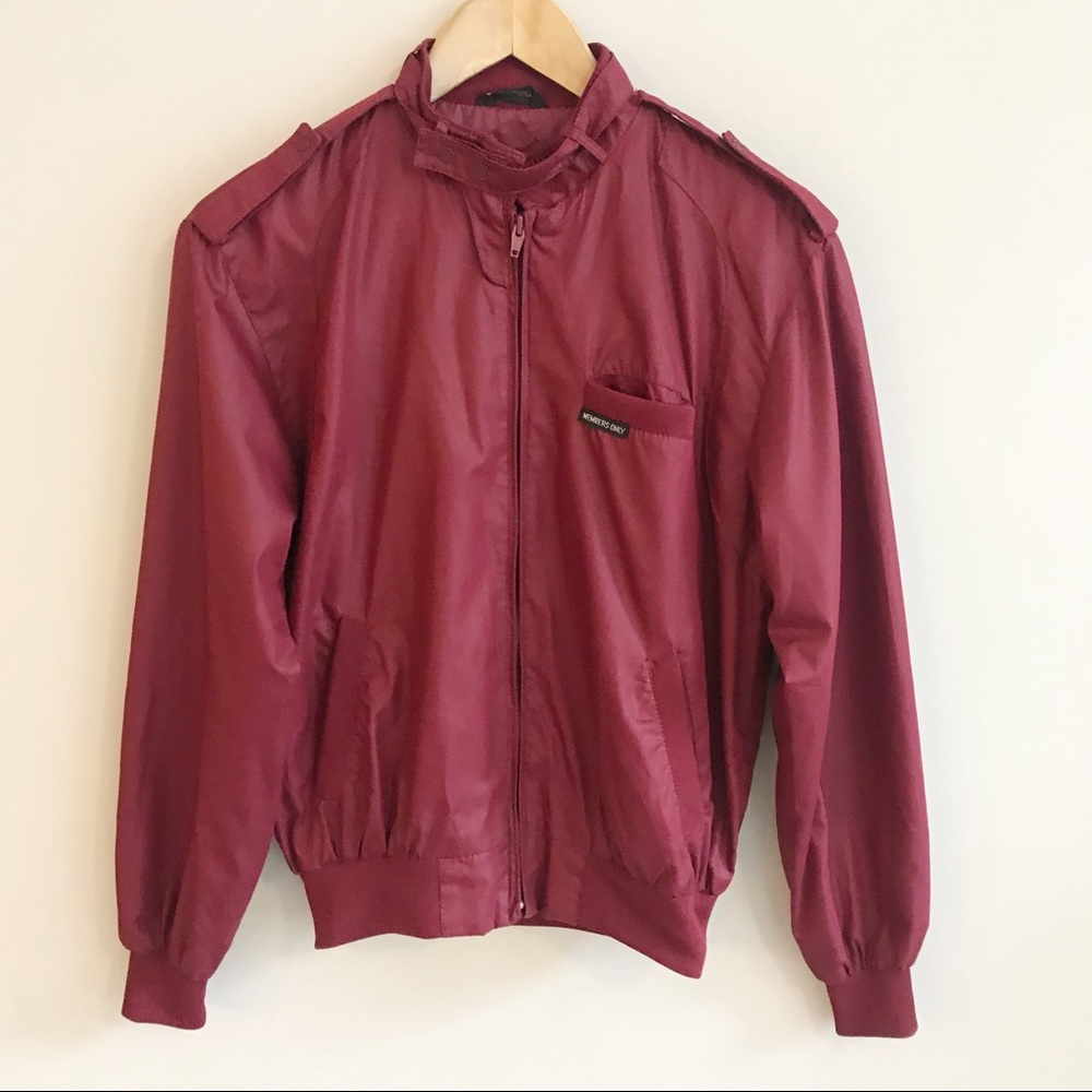 Vintage Members Only Iconic Burgundy Jacket Sz. 38